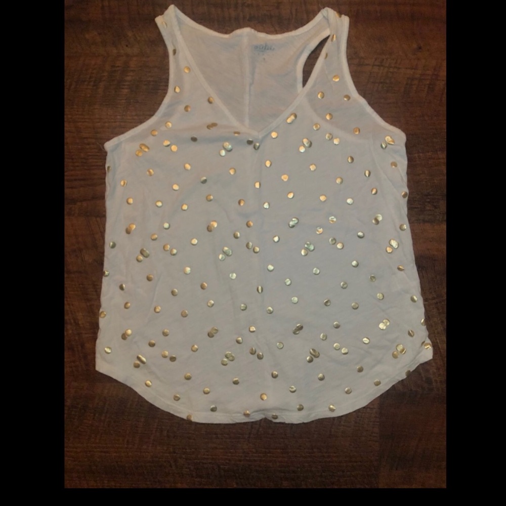 Gold polka dot tank